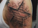 3d татуировка звезда на плече
